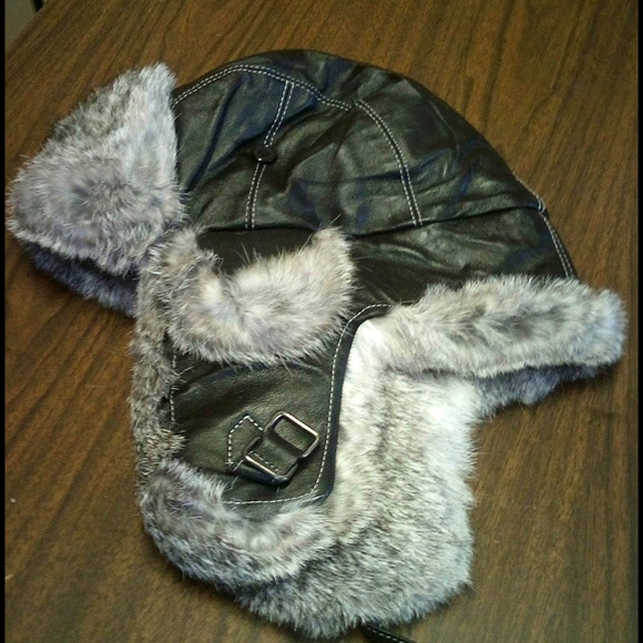 Leather & Fur Hat|Reversible with ear covering. main image 4
